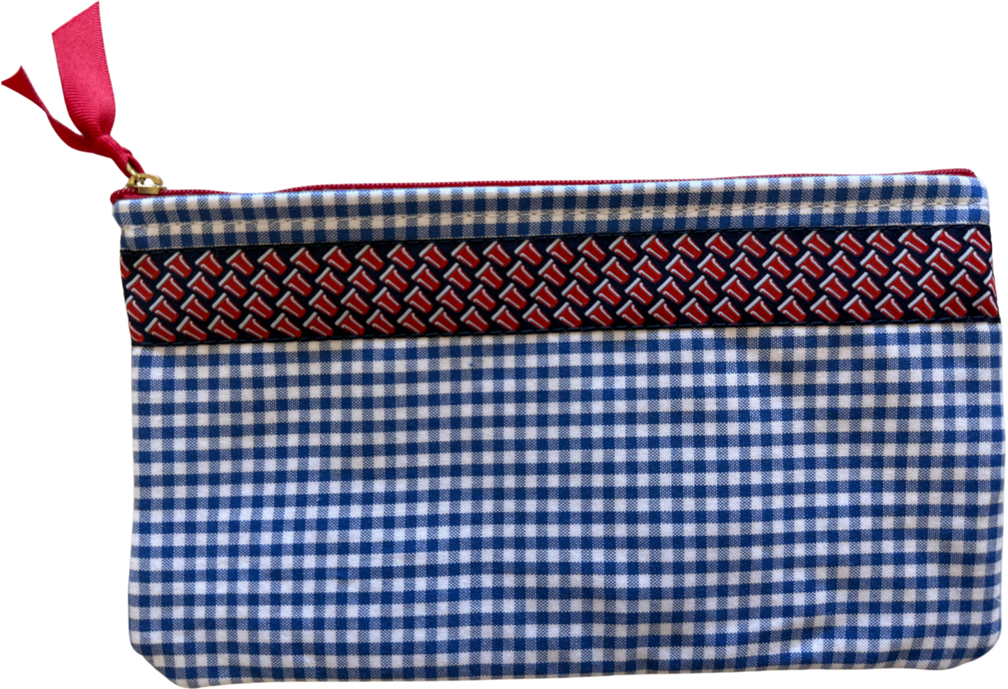 The Prep Pouch (Blue Gingham)