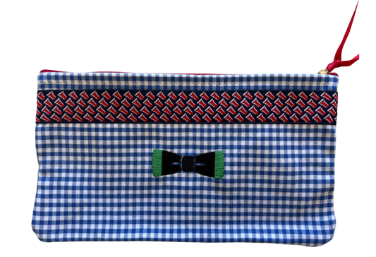 The Prep Pouch (Blue Gingham)