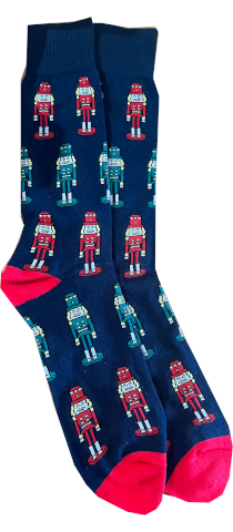 Sleigh All Day Socks (Navy)
