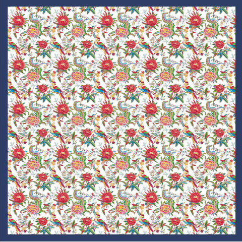 Garden Party Silk Scarf (White)