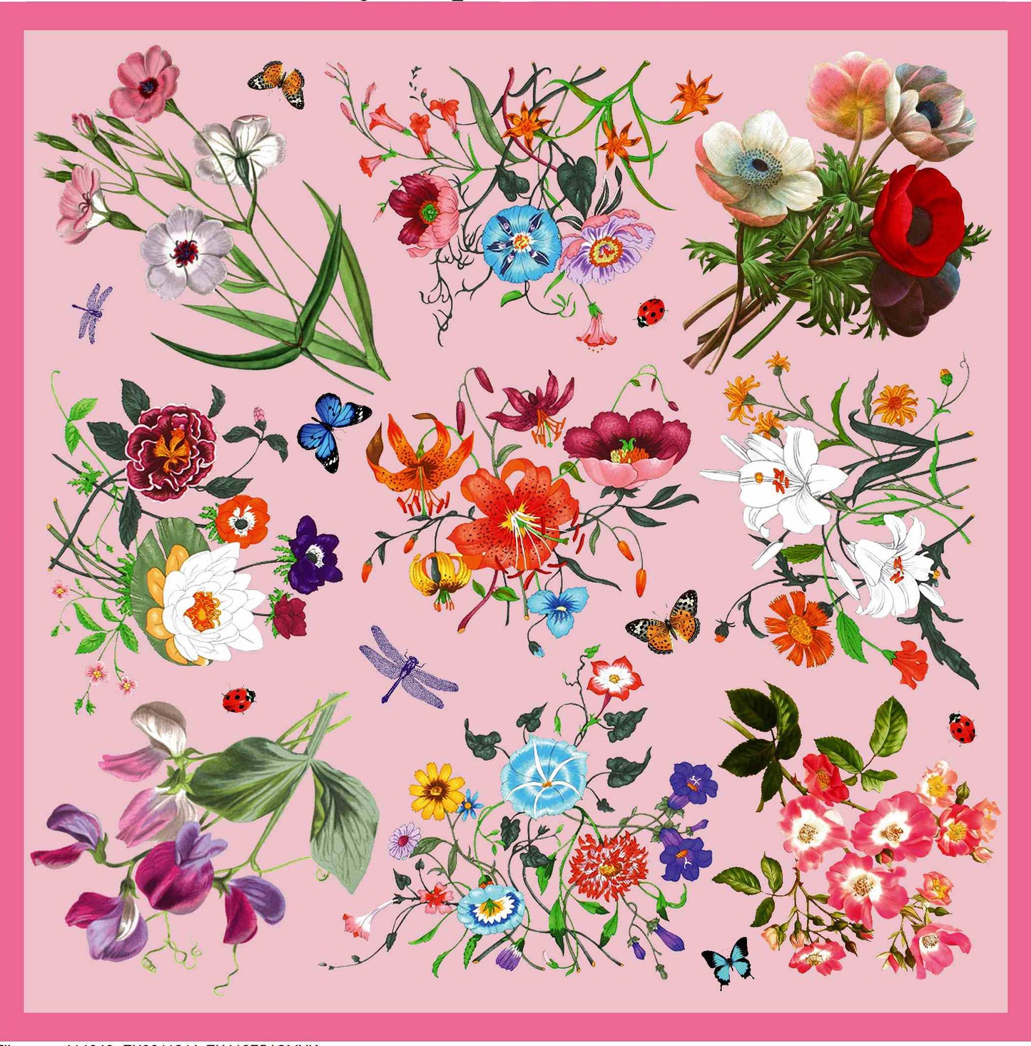 La Vie en Rose Silk Scarf (Pink)